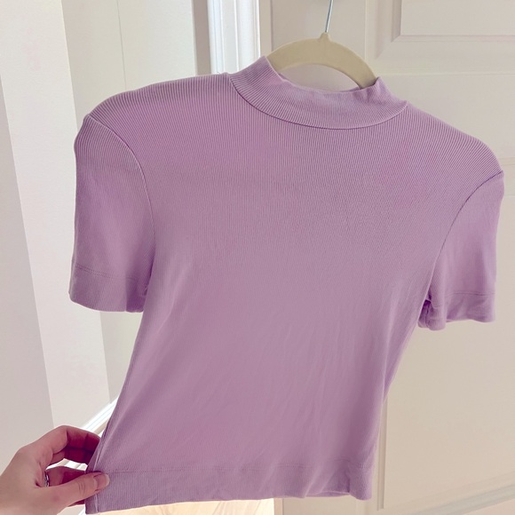Aritzia Babaton Stretch Knit Crop Top - Lavender - Picture 2 of 2